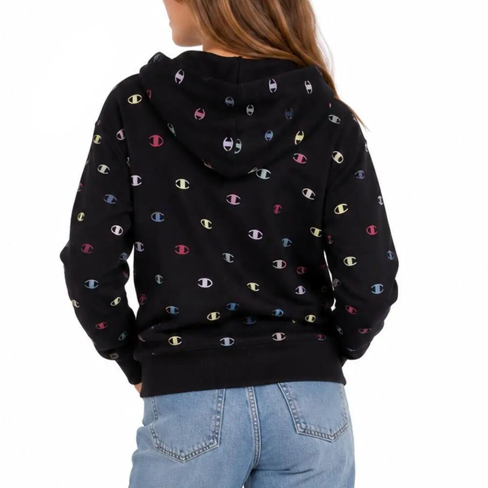 Sudadera Champion Negra con Cremallera para Niña 3/3