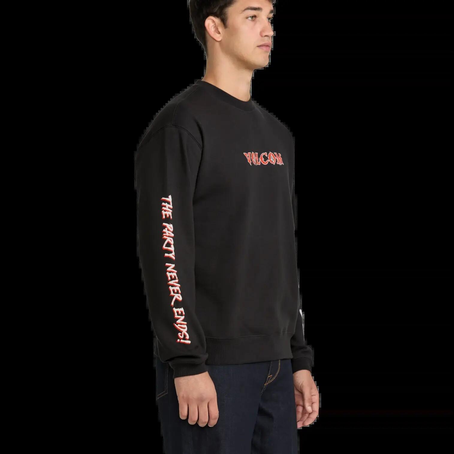 Sweatshirt Volcom NEVER ENDS CREW Preto 5/8