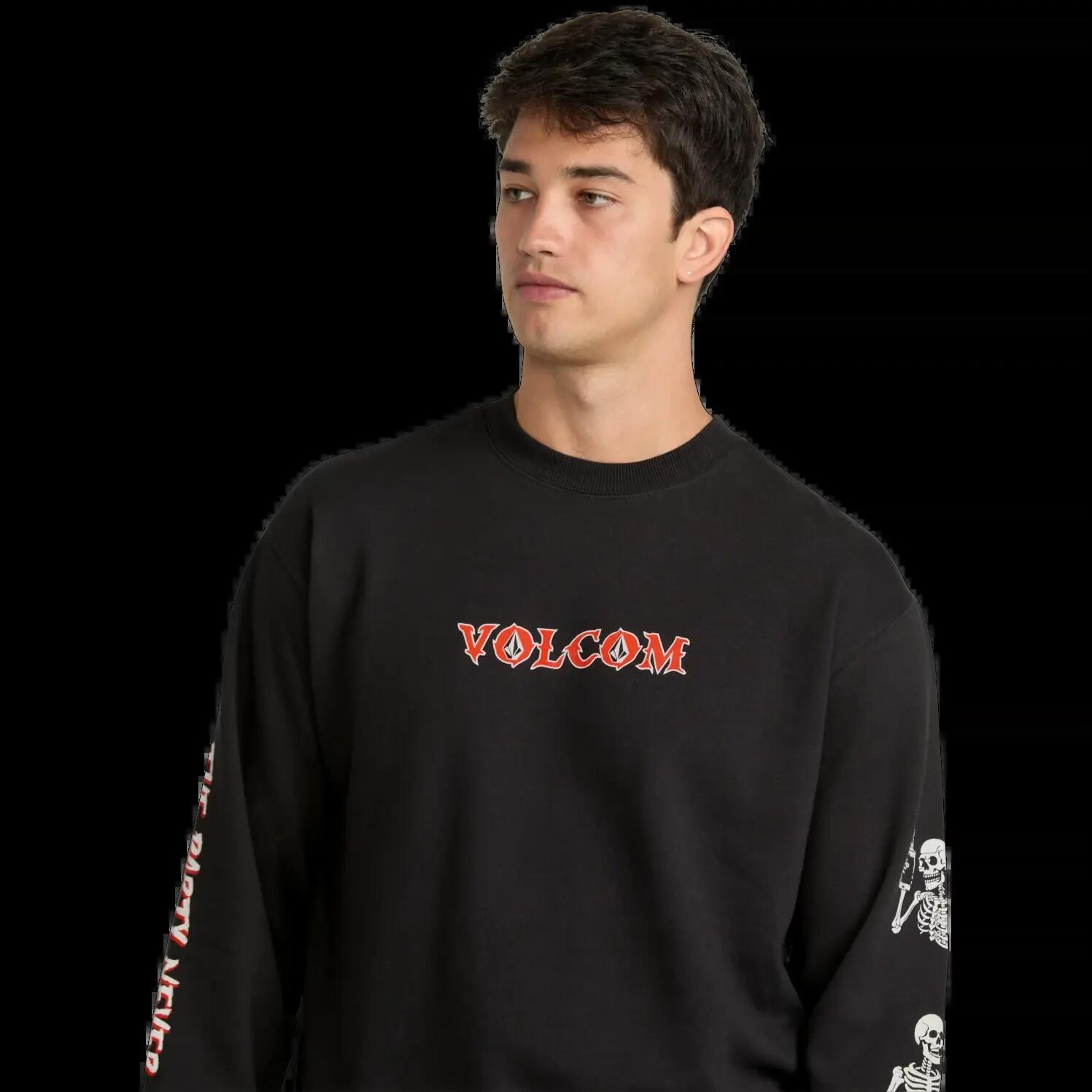 Sweatshirt Volcom NEVER ENDS CREW Preto 4/8