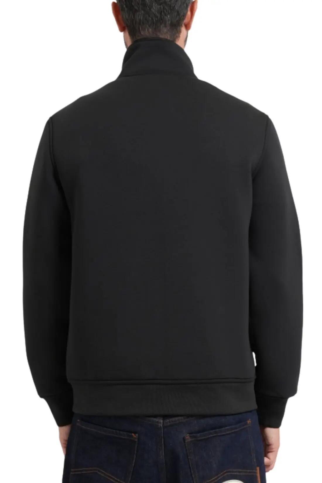 Herren - sweatshirt - hoher kragen - finn spacer - schwarz 3/4