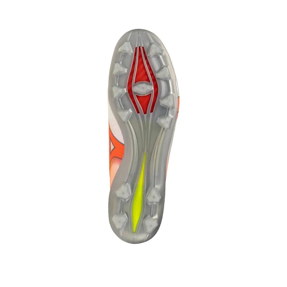 Zapatos de fútbol Mizuno Alpha III Elite AG Blanco/Naranja lava 5/6