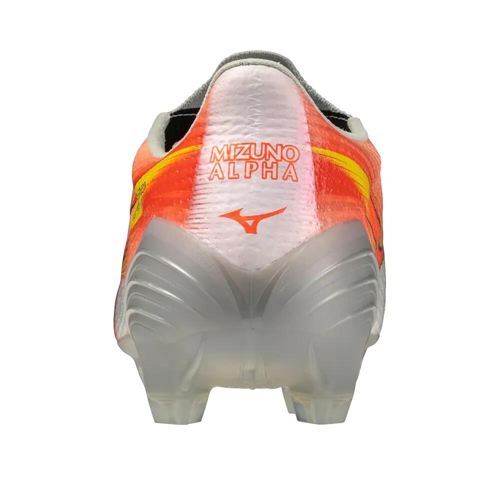Zapatos de fútbol Mizuno Alpha III Elite AG Blanco/Naranja lava 3/6
