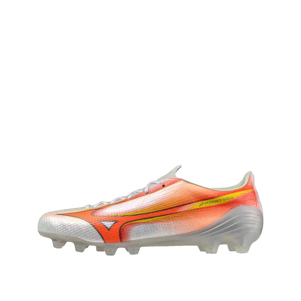Zapatos de fútbol Mizuno Alpha III Elite AG Blanco/Naranja lava 2/6