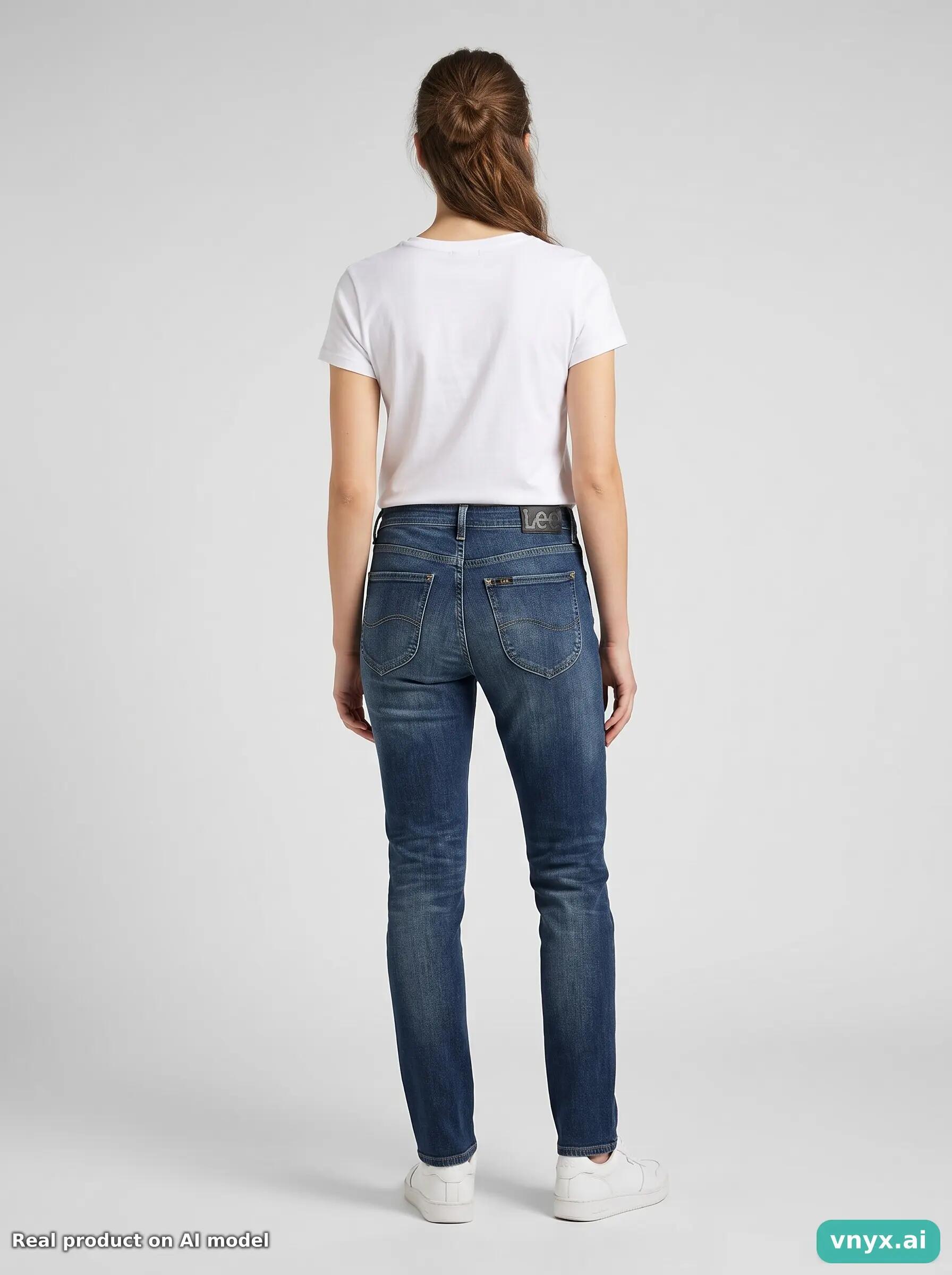 Second Life - Vintage Lee Dark Blue Jeans Women 33 L33 6/6