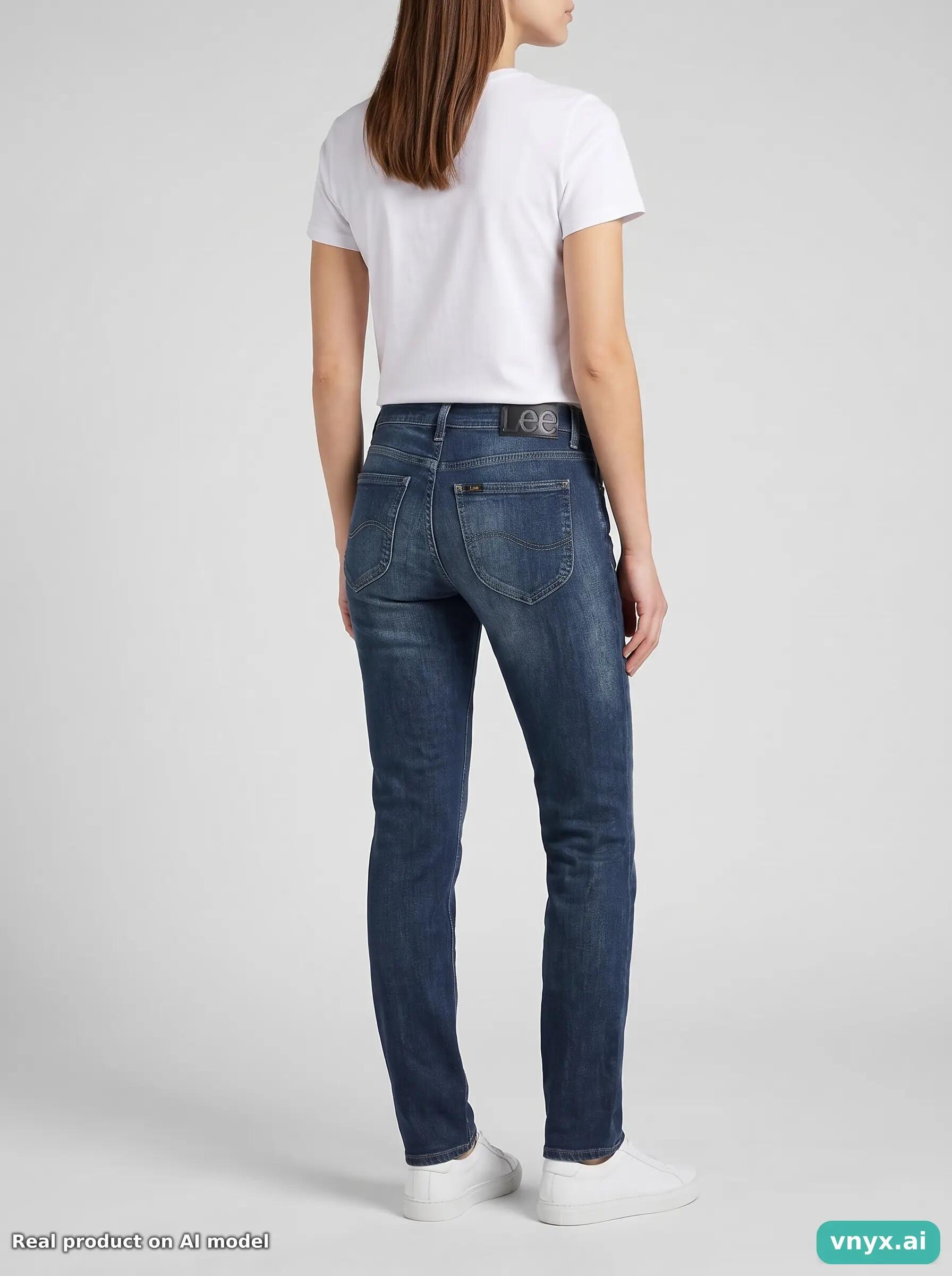 Second Life - Vintage Lee Dark Blue Jeans Women 33 L33 2/6