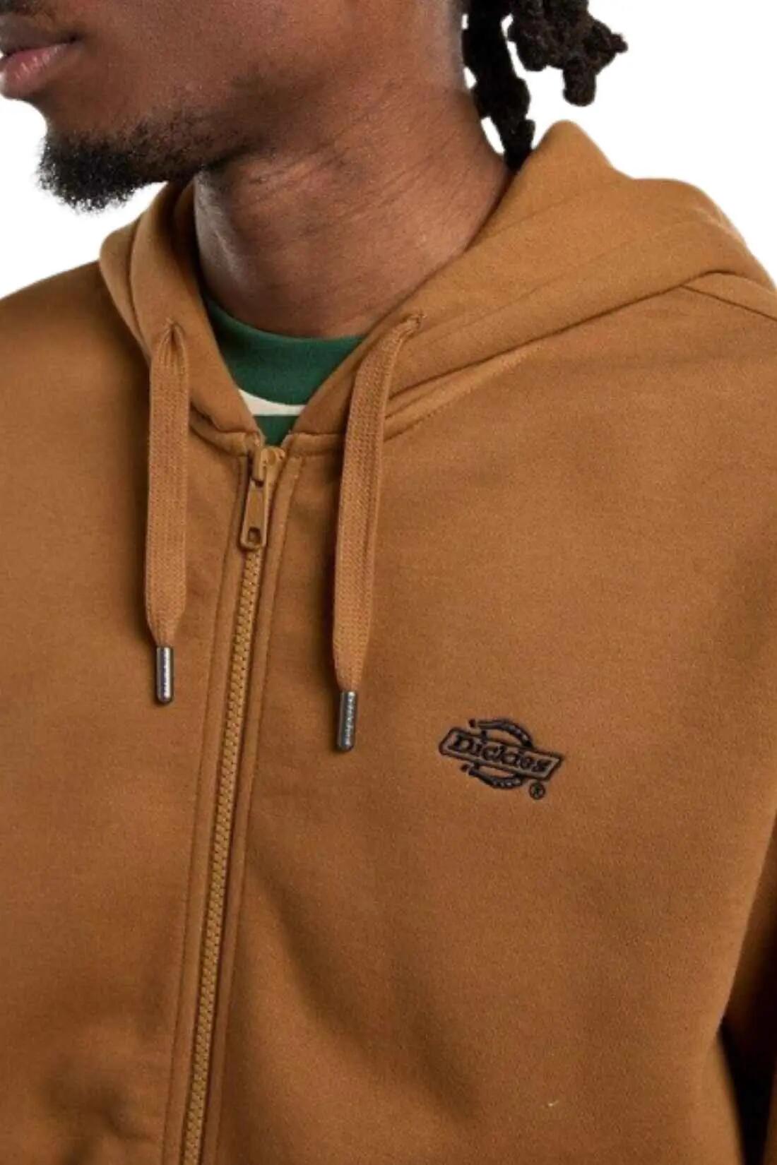 Felpa - Uomo - Con zip - Summerdale - Marrone seppia 4/4