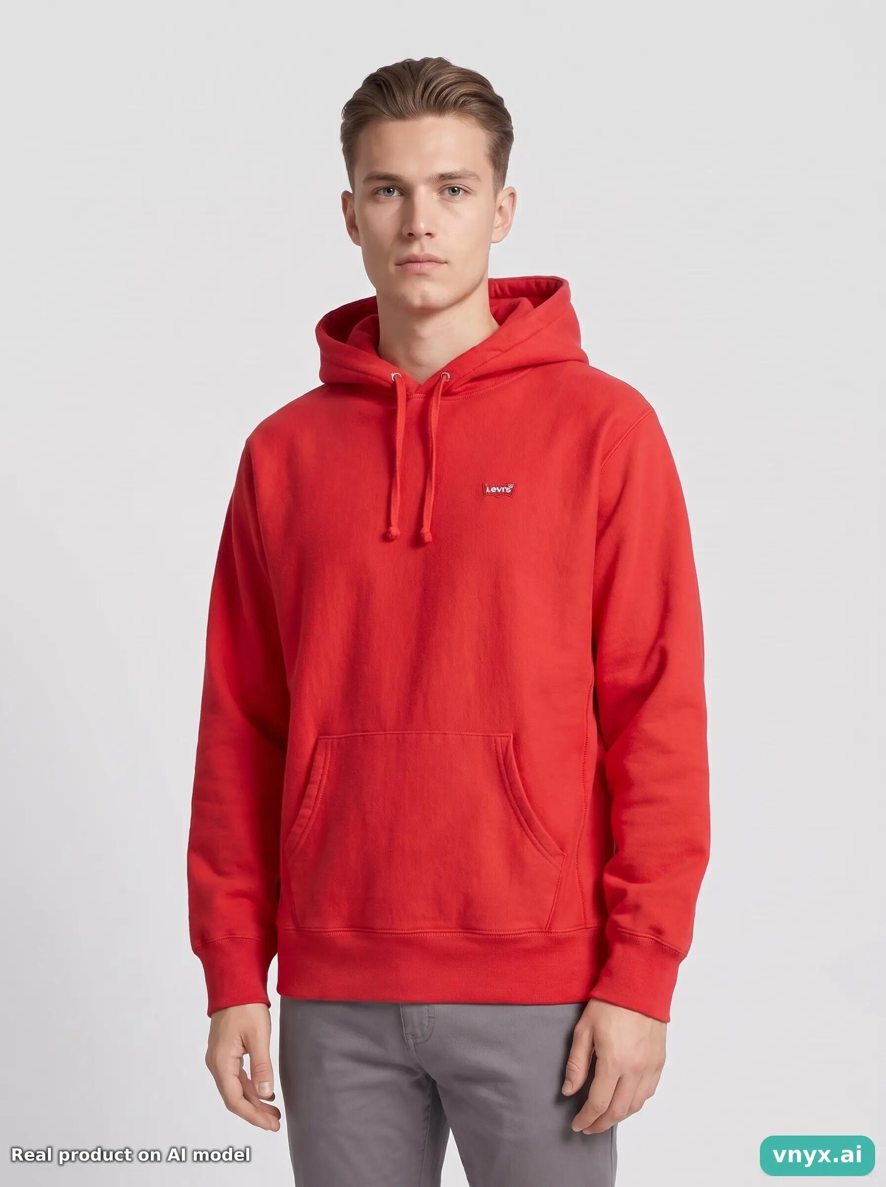 Second Life - Vintage Levi's Red Hoodie Men S 5/6