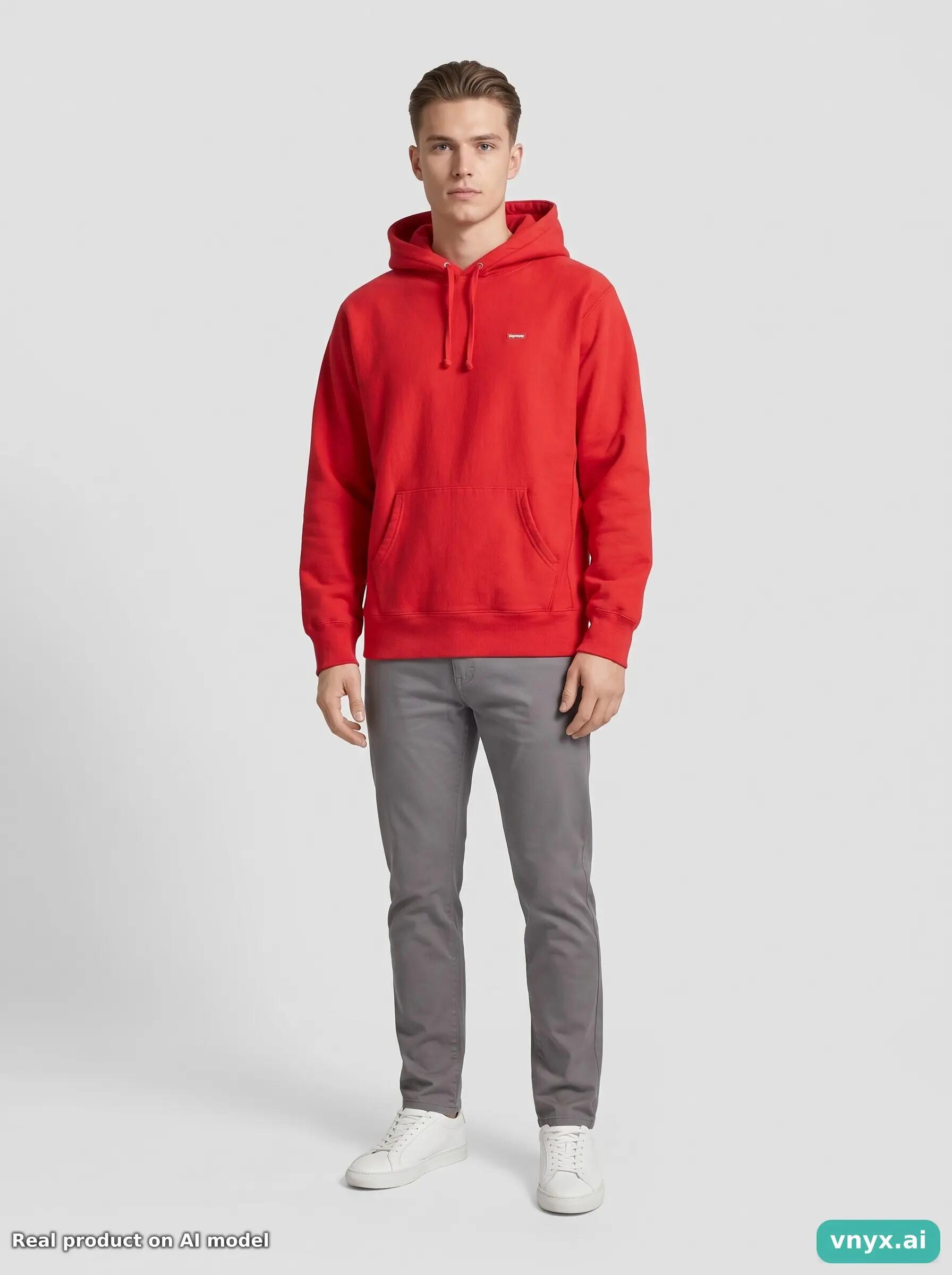 Second Life - Vintage Levi's Red Hoodie Men S 3/6
