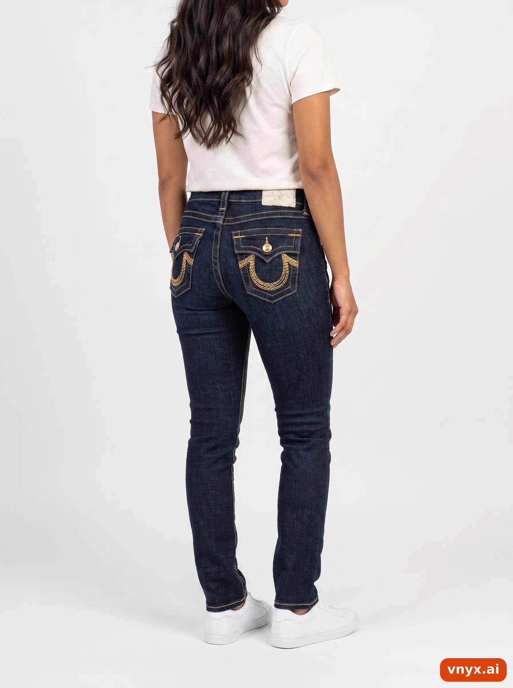 Second Life - Vintage True Religion Indigo Jeans Women W26 / L28 2/6