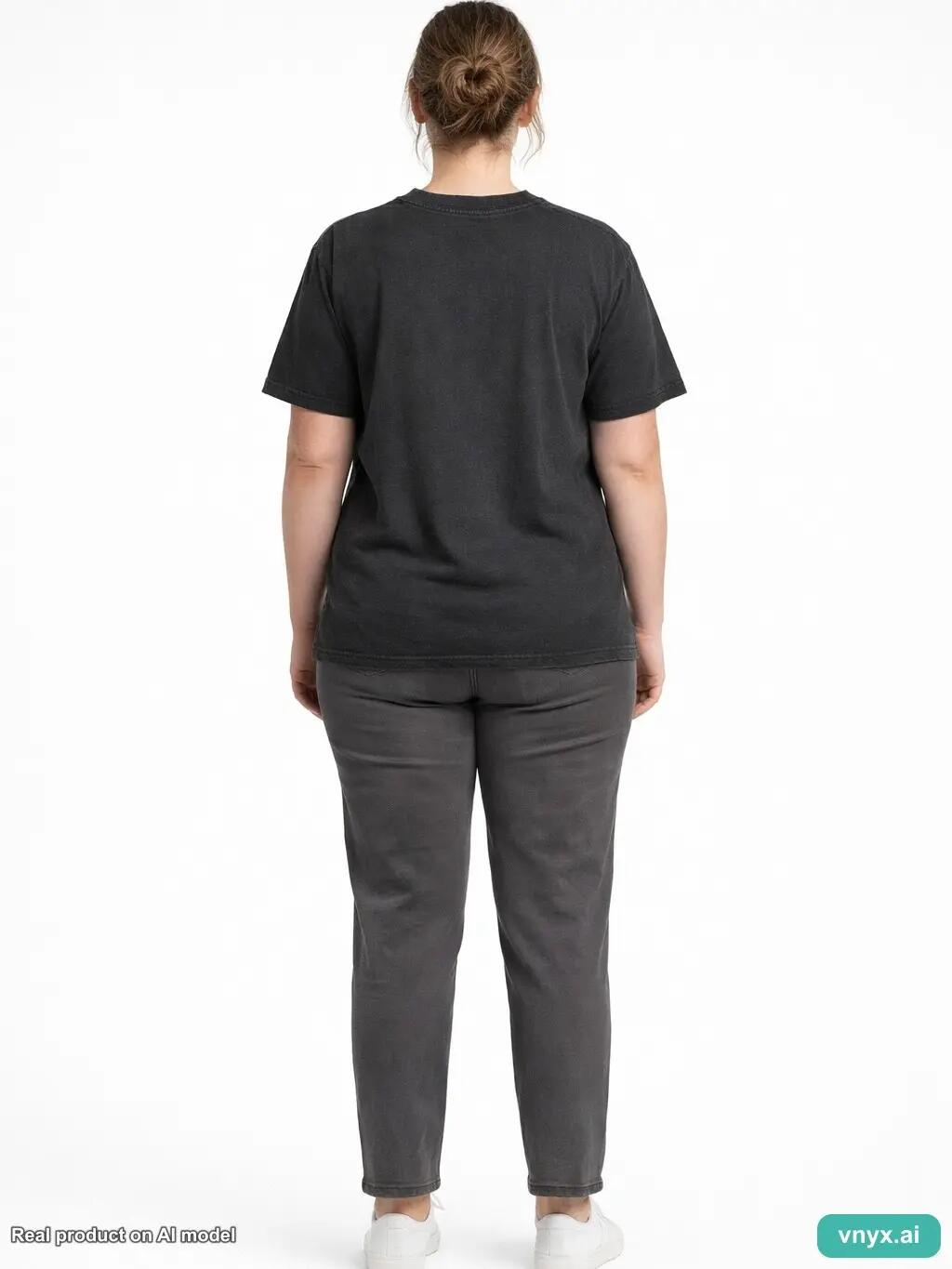 Second Life - Vintage Fruit of the Loom Dark Black T-Shirt Women L 4/5