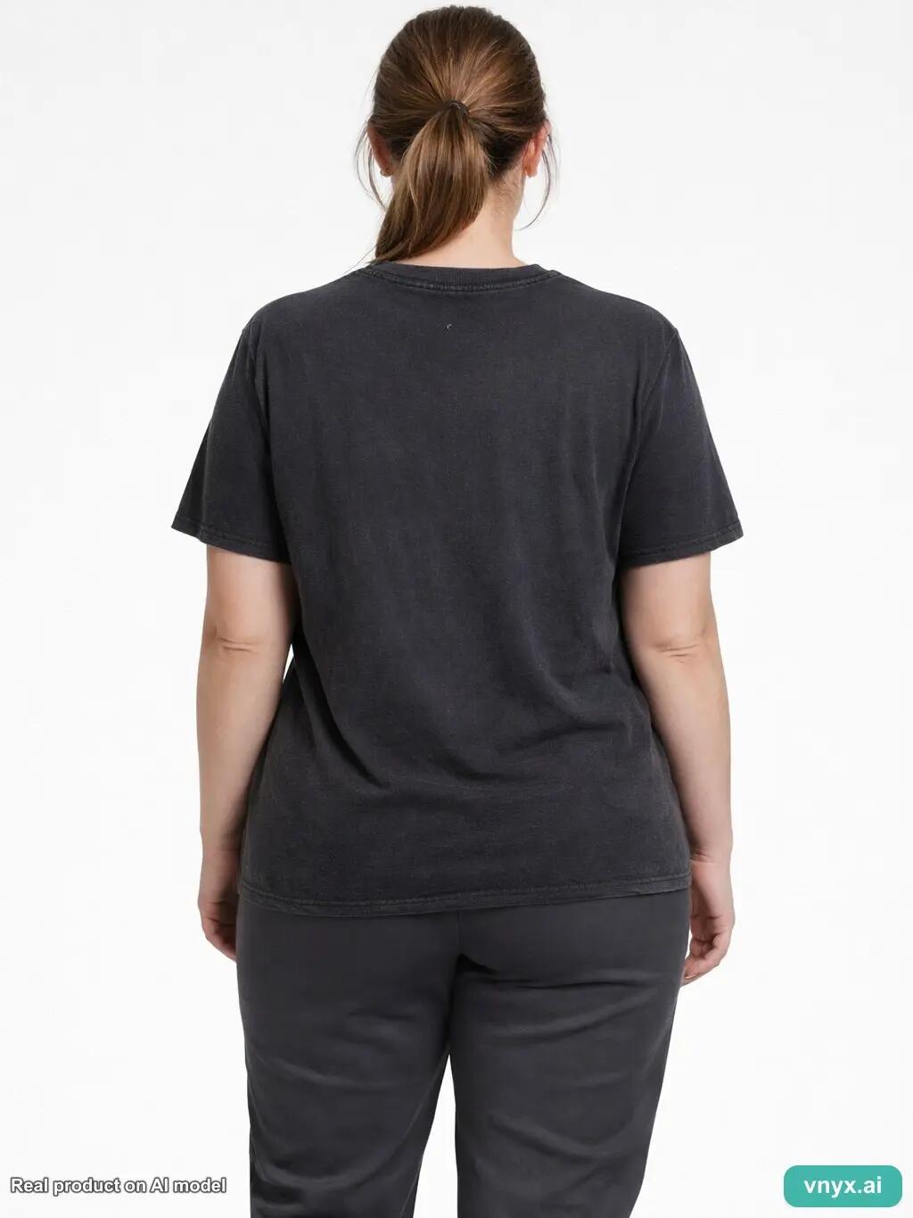 Second Life - Vintage Fruit of the Loom Dark Black T-Shirt Women L 2/5