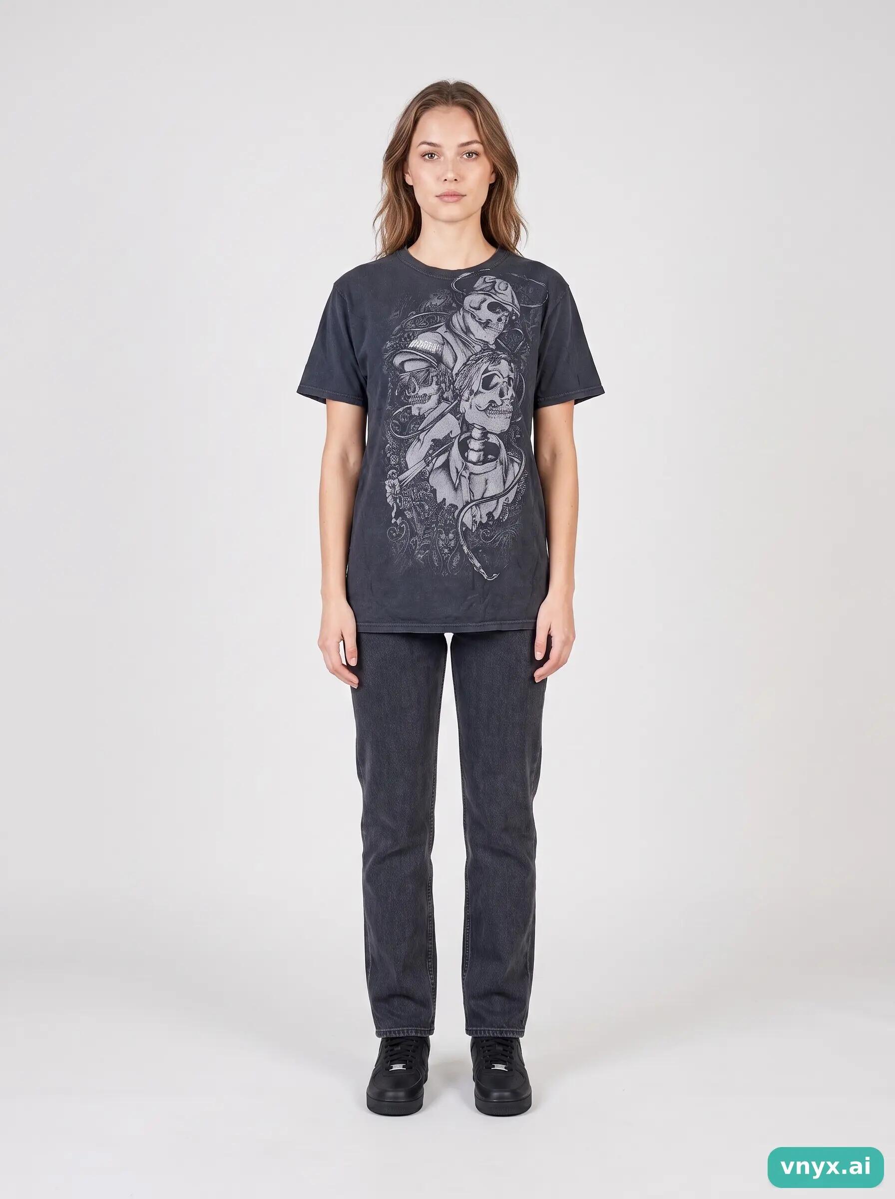 Second Life - Vintage Fruit of the Loom Deep Black T-Shirt Women S 3/6