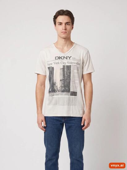 Second Life - Vintage DKNY White T-Shirt Men L