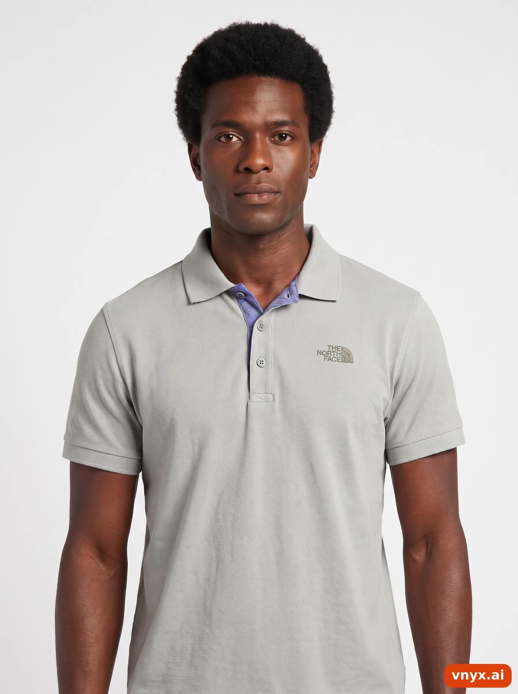 Second Life - Vintage The North Face Grey Polo Shirt Men M 5/6