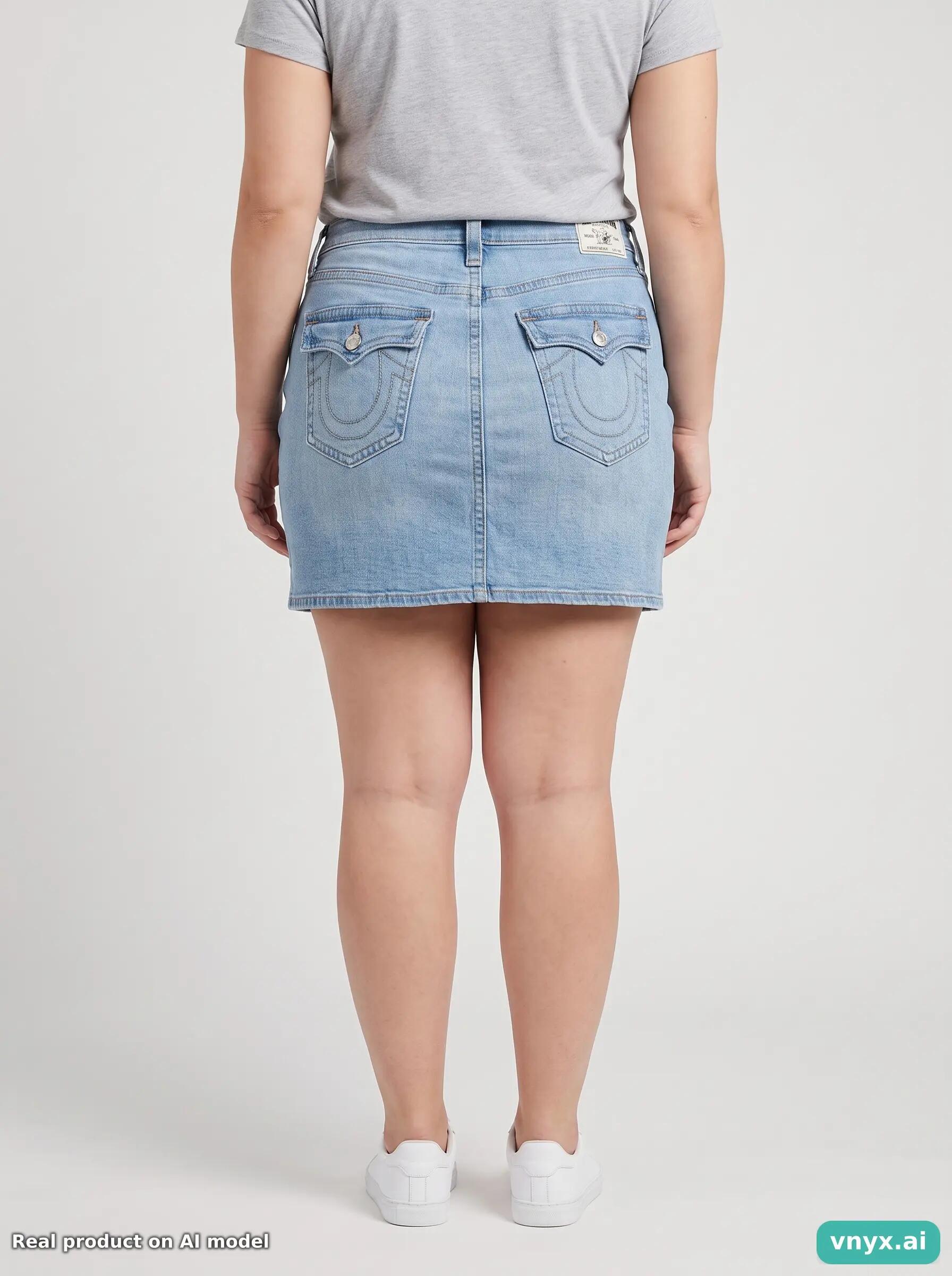 Second Life - Vintage True Religion Blue Denim Skirt Women W30 4/6