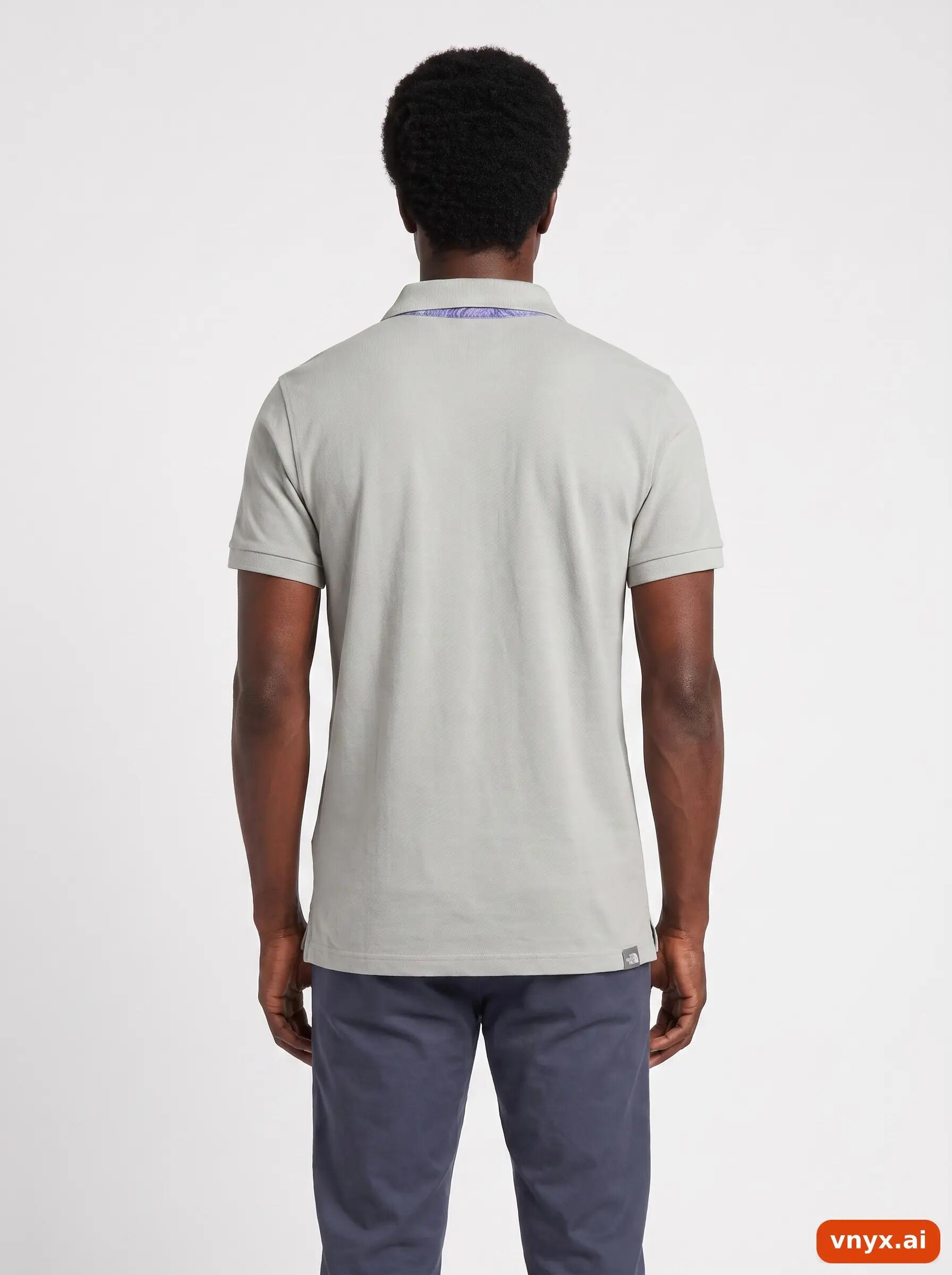 Second Life - Vintage The North Face Grey Polo Shirt Men M 2/6