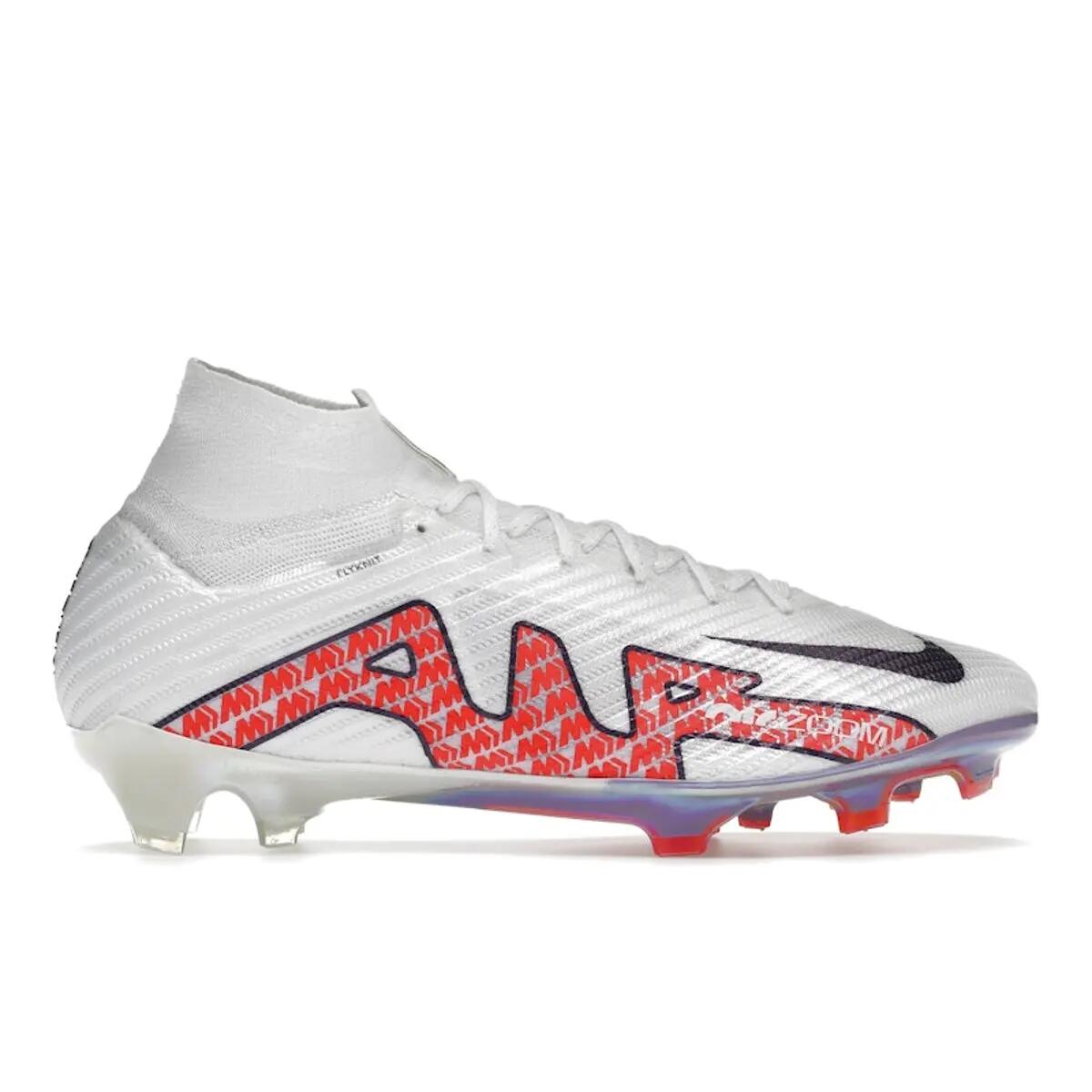 Nike Zoom Mercurial Superfly 9 Elite FG White Bright Crimson 1/6