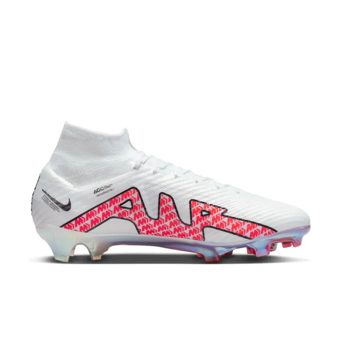 Nike Zoom Mercurial Superfly 9 Elite FG White Bright Crimson 3/6
