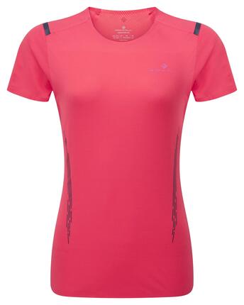 T-shirt - Running - Femme - Technique, manches courtes - Tech Race - Bengal pink