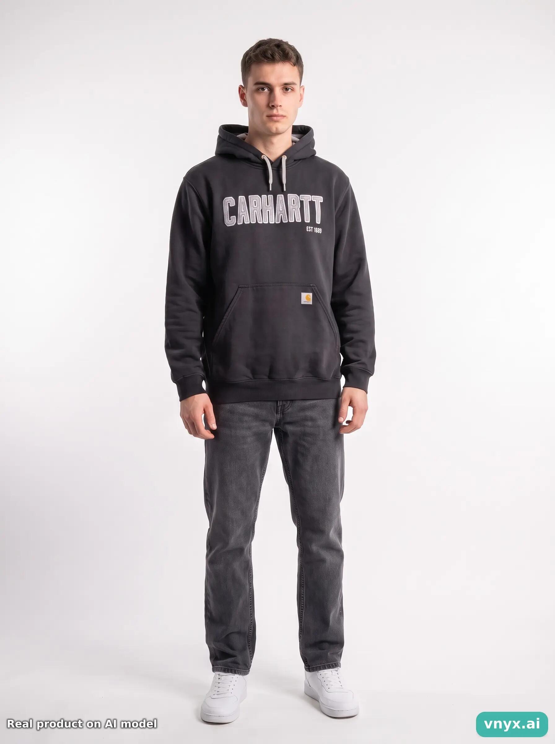 Second Life - Vintage Carhartt Grey Hoodie Men M 6/6