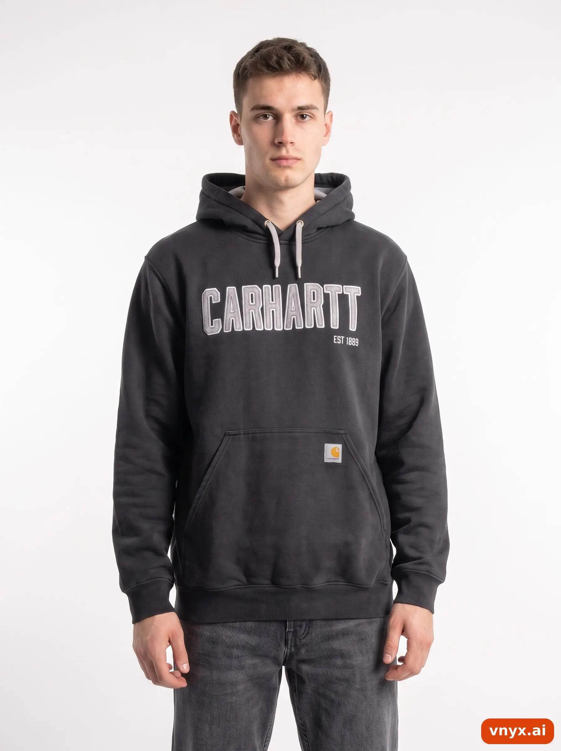 Second Life - Vintage Carhartt Grey Hoodie Men M 5/6