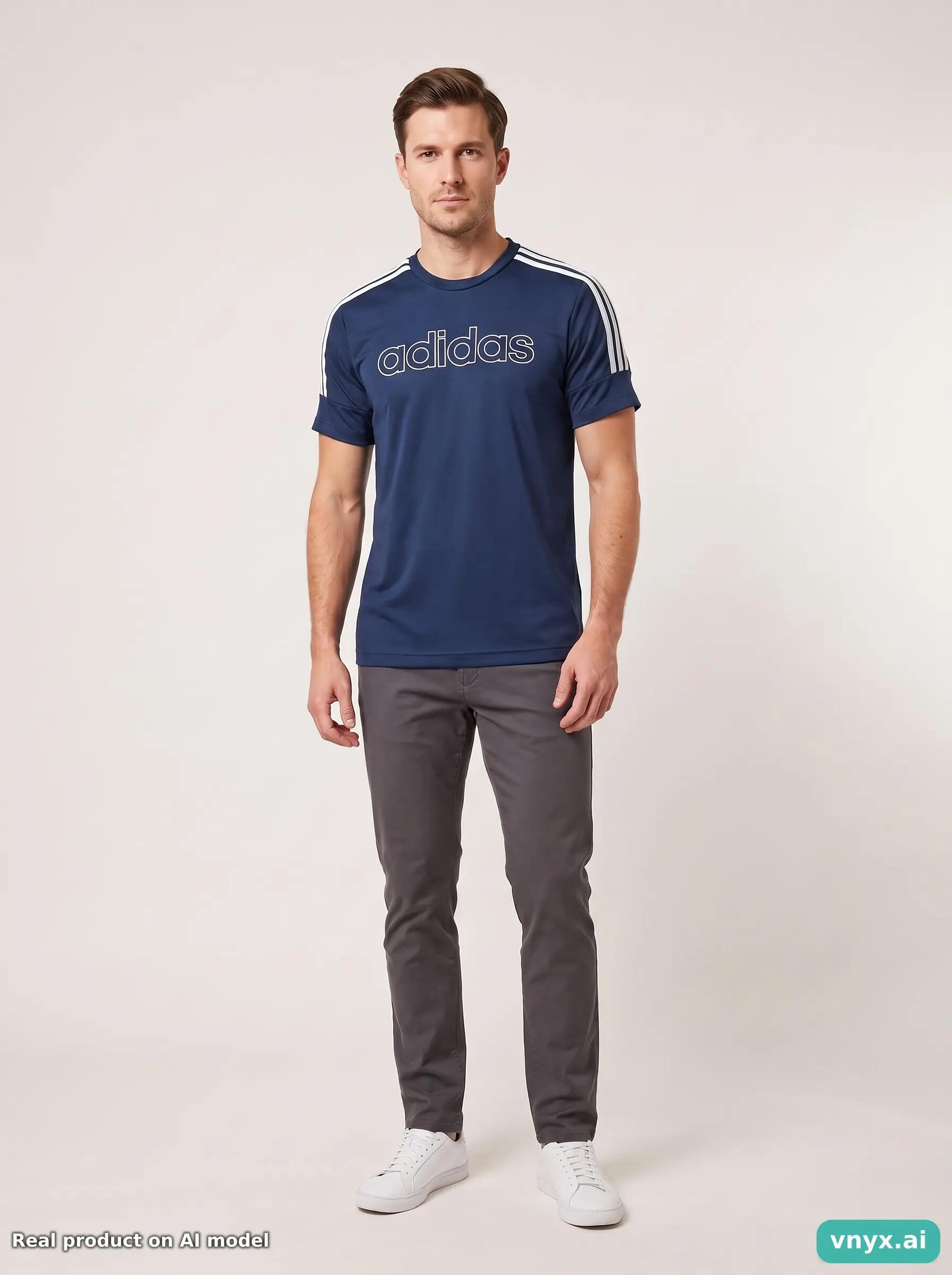 Second Life - Adidas Youth Dark blue Climalite T-Shirt Size M (11-12Y) 6/6