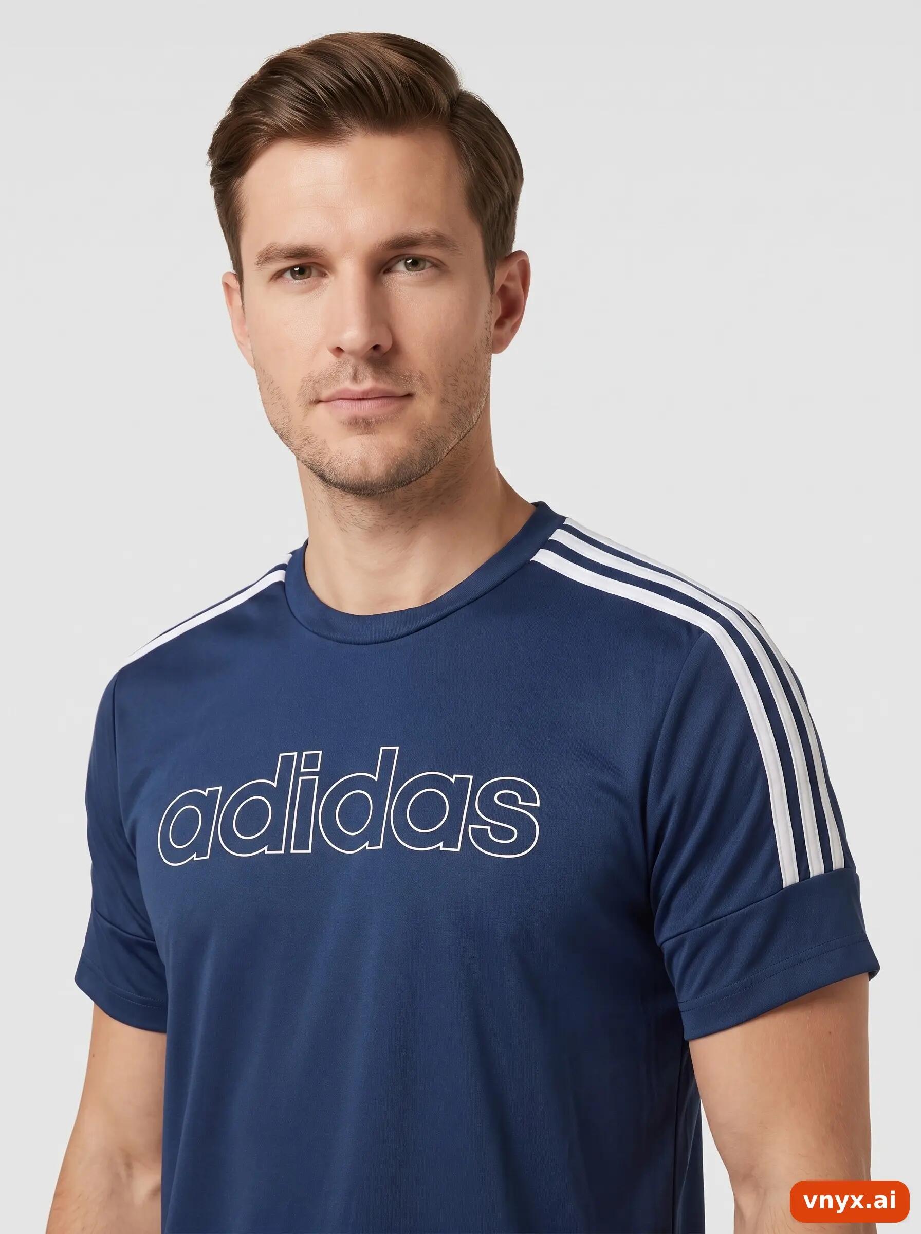 Second Life - Adidas Youth Dark blue Climalite T-Shirt Size M (11-12Y) 5/6