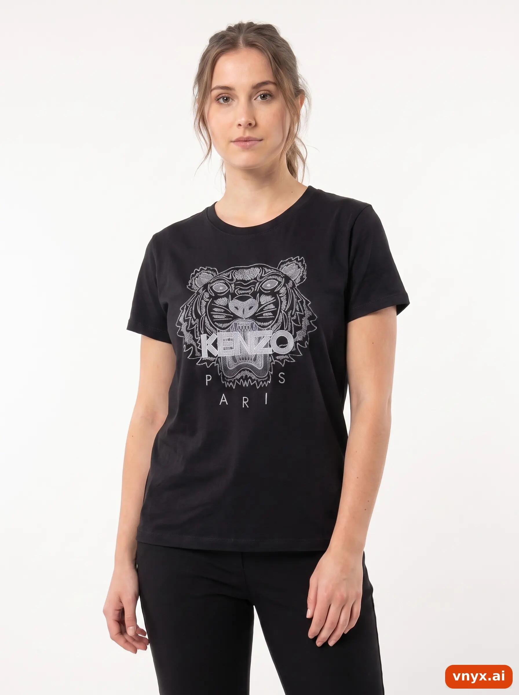 Second Life - Vintage Kenzo Black T-Shirt Women L 5/6