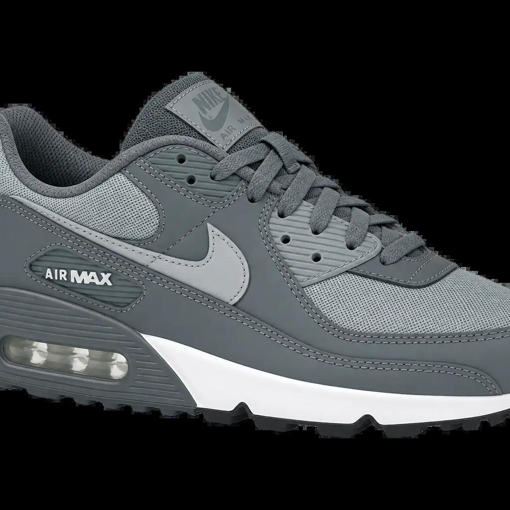 Herren - sportschuhe - sneaker - leder - air max 90 - cool grey