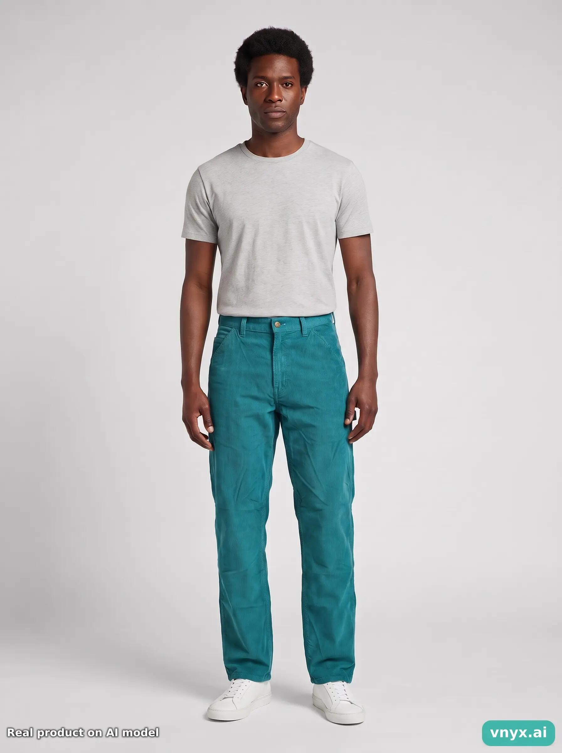 Second Life - Vintage Lee Teal Trousers Men W28 L34 6/6