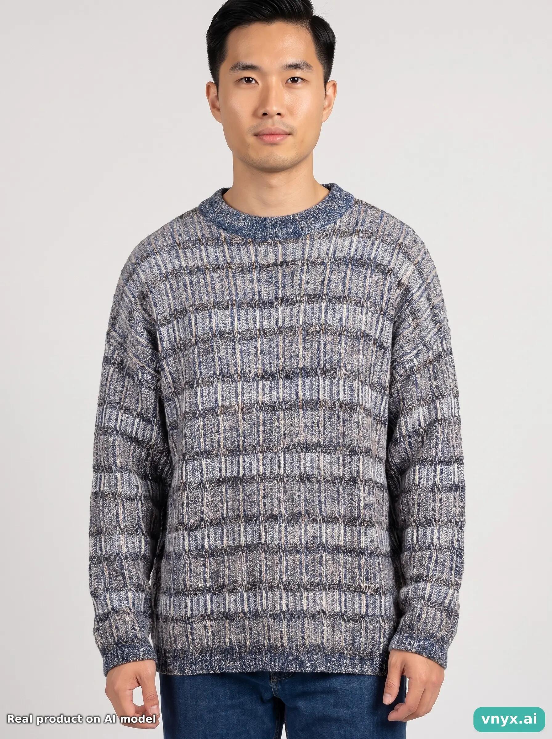 Second Life - Vintage JAEGER Grey Sweater Men M 6/6