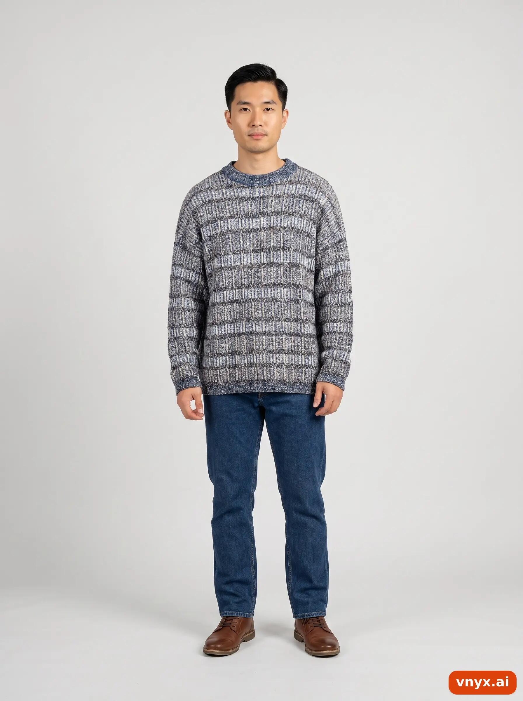 Second Life - Vintage JAEGER Grey Sweater Men M 3/6