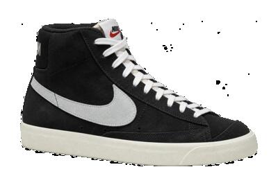 Heren – sportschoen – suède – nike blazer mid 77 – zwart