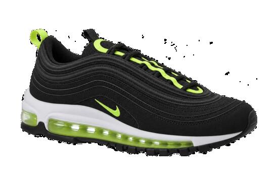 Zapatillas retro niño Nike Air Max 97 BG negro/volt sin caja