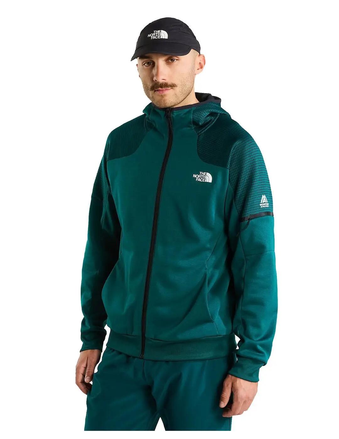 Camisolas polares para homens The North Face Mountain Athletics Verde. 3/4