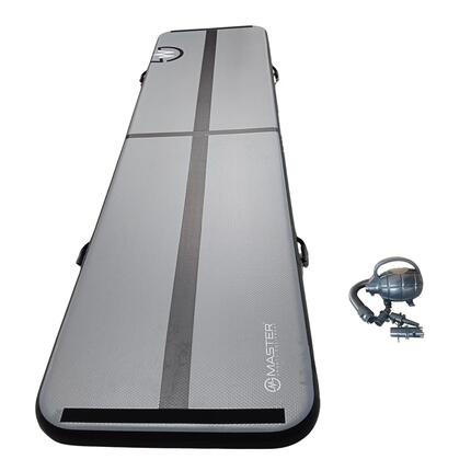 Airtrack MASTER S-Pro aufblasbare Matte 600 x 150 x 20 cm – grau – schwarz