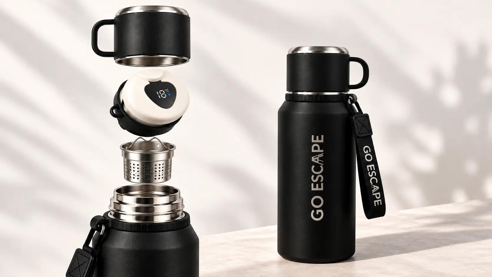 Termo cantimplora - GO ESCAPE - 0,6 L 1/5