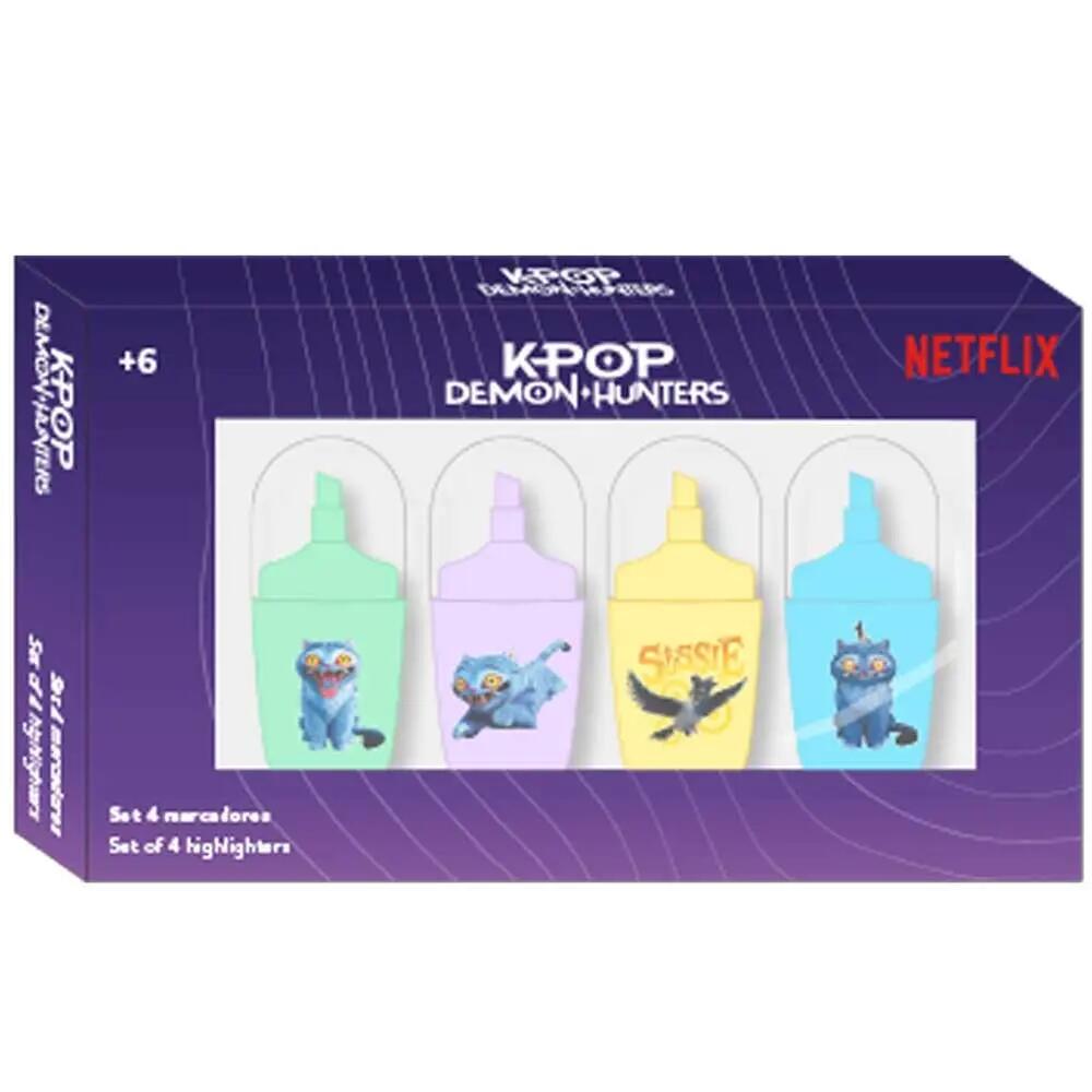 Set van 4 markeerstiften K-Pop Demon Hunters Derpy 13,2 x 1,6 x 7,6 cm 2/2