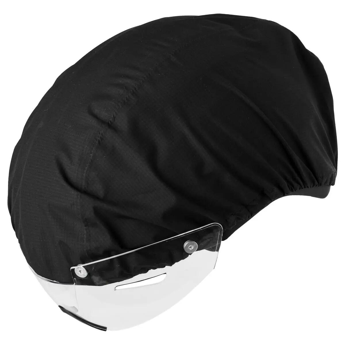 Funda de lluvia para casco bicicleta e-bike impermeable transpirable negra 2/3