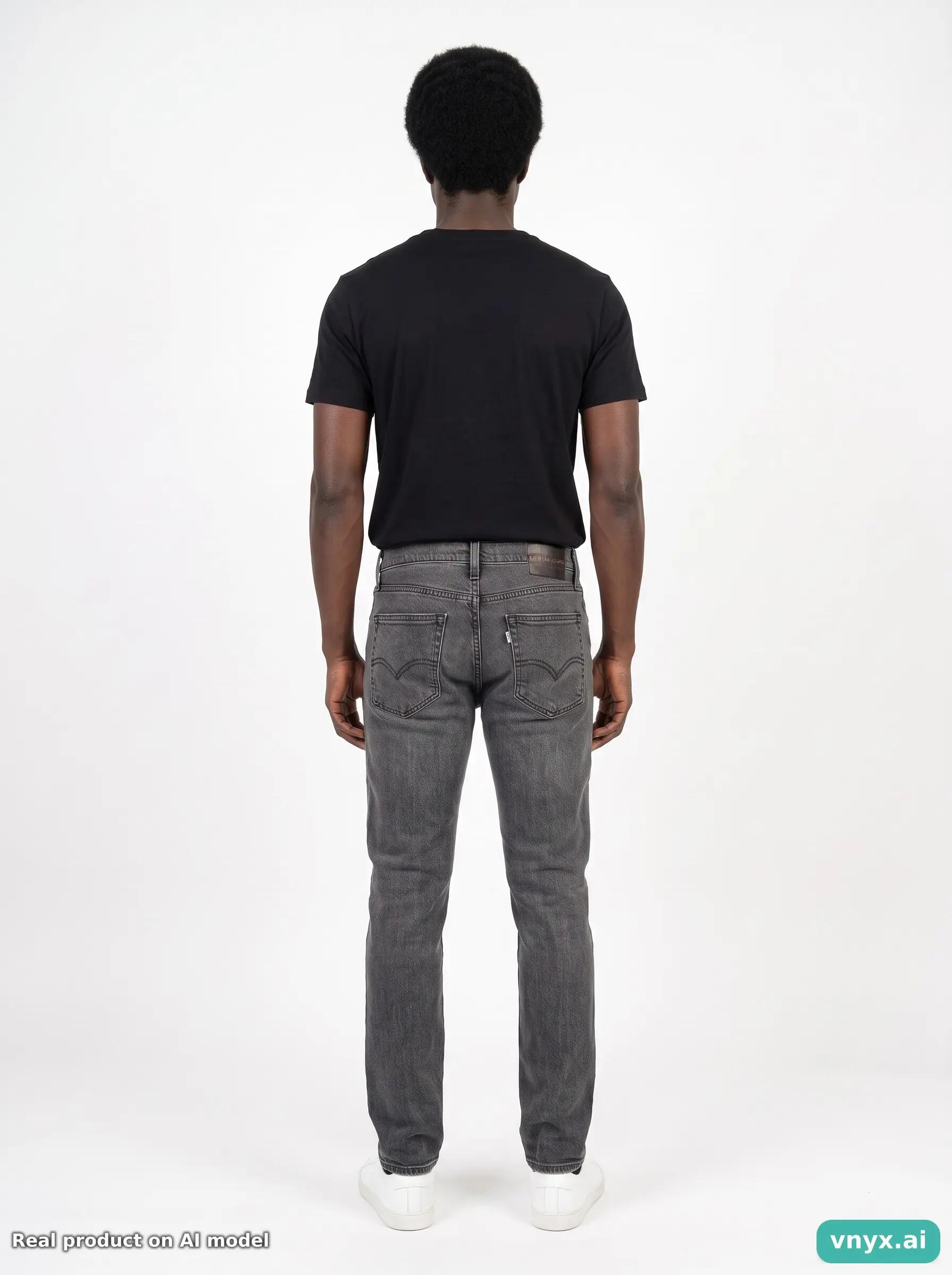 Second Life - Vintage Levi's Faded Charcoal Jeans Men 27 L30 4/6