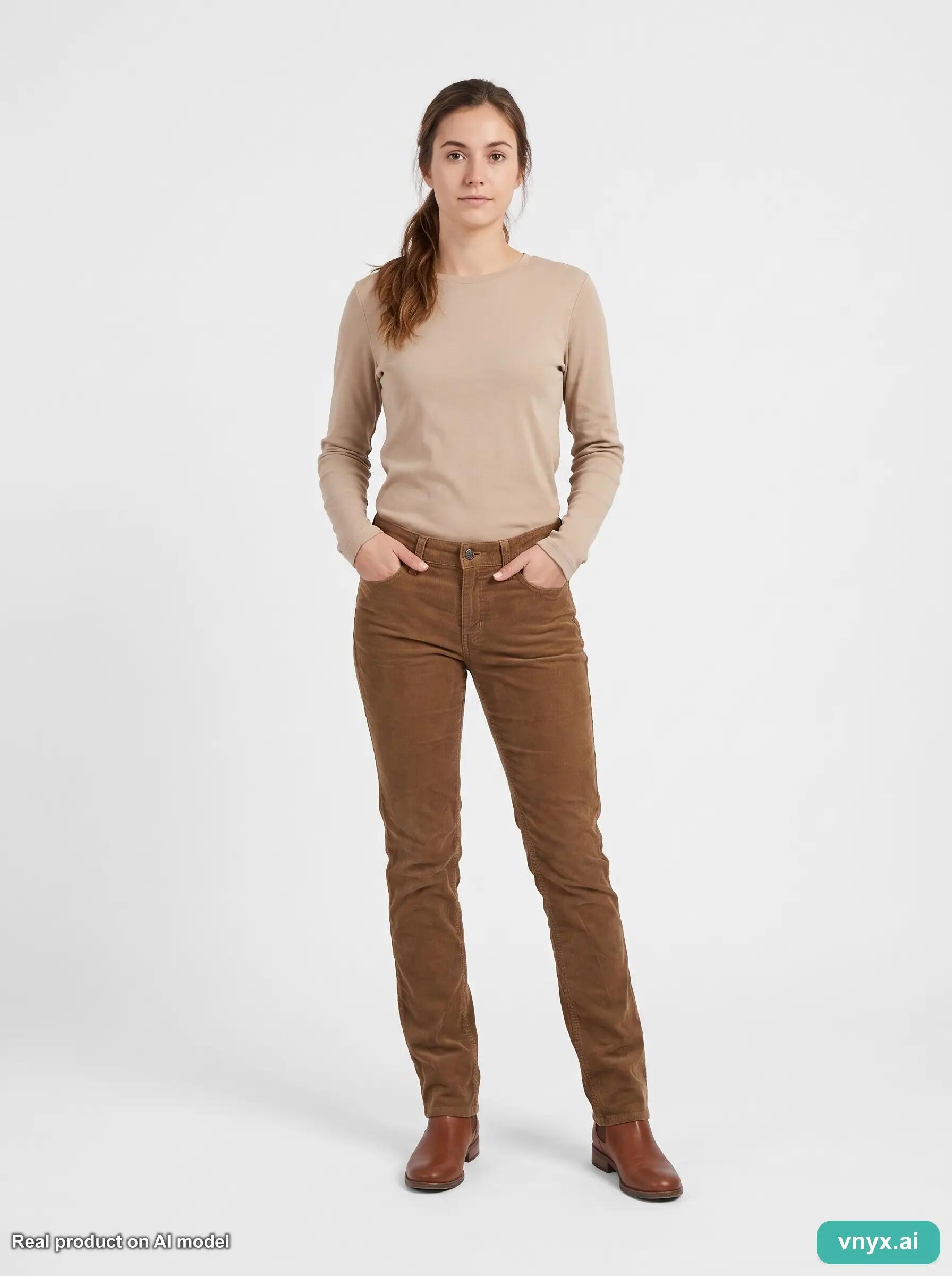 Second Life - Vintage Carhartt Brown Women's Corduroy Trousers W28 L34 3/6