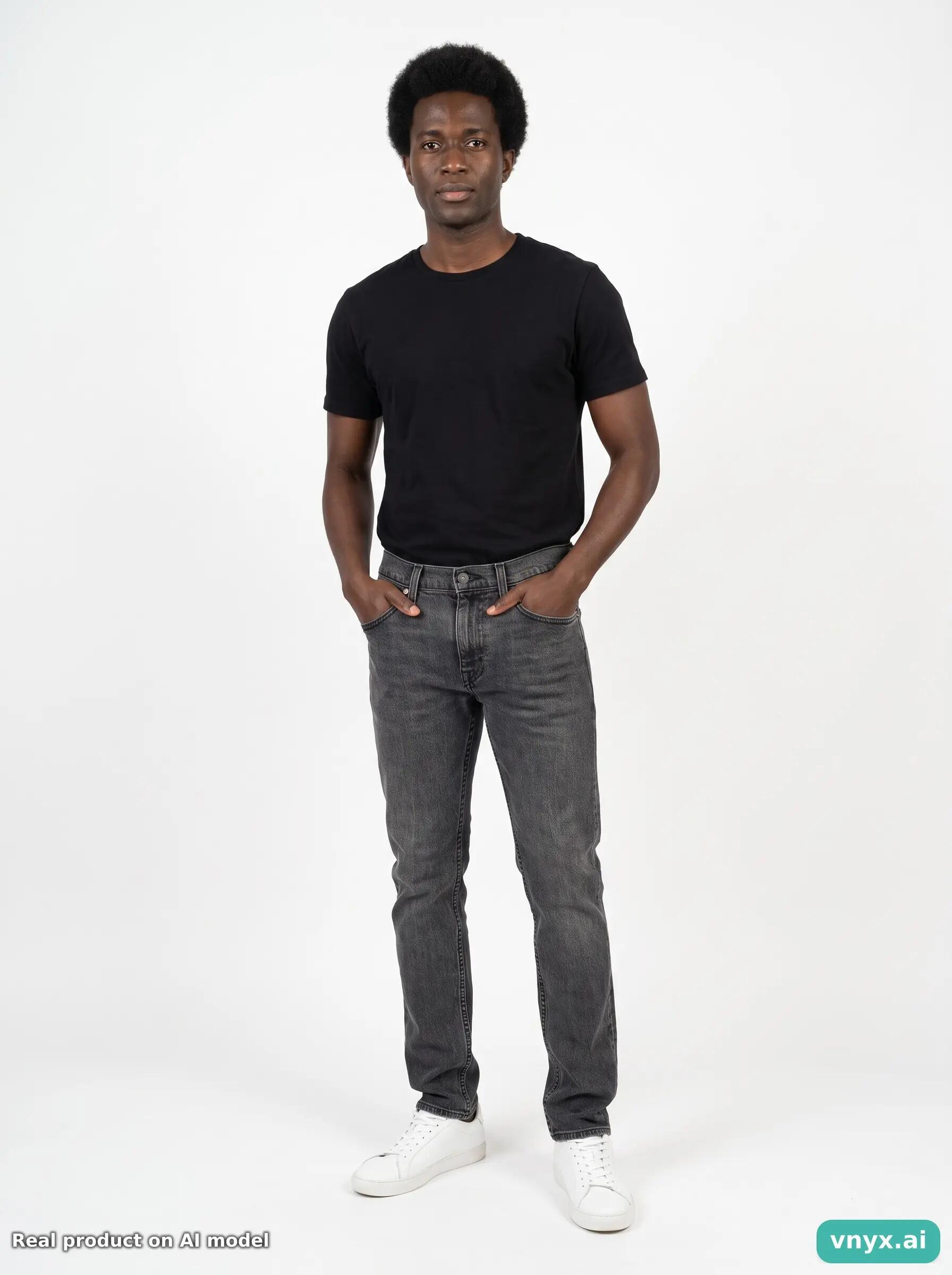 Second Life - Vintage Levi's Faded Charcoal Jeans Men 27 L30 3/6