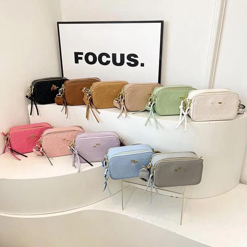 Sac bandoulière imprimé femme, appareil photo, petit carré 2/2
