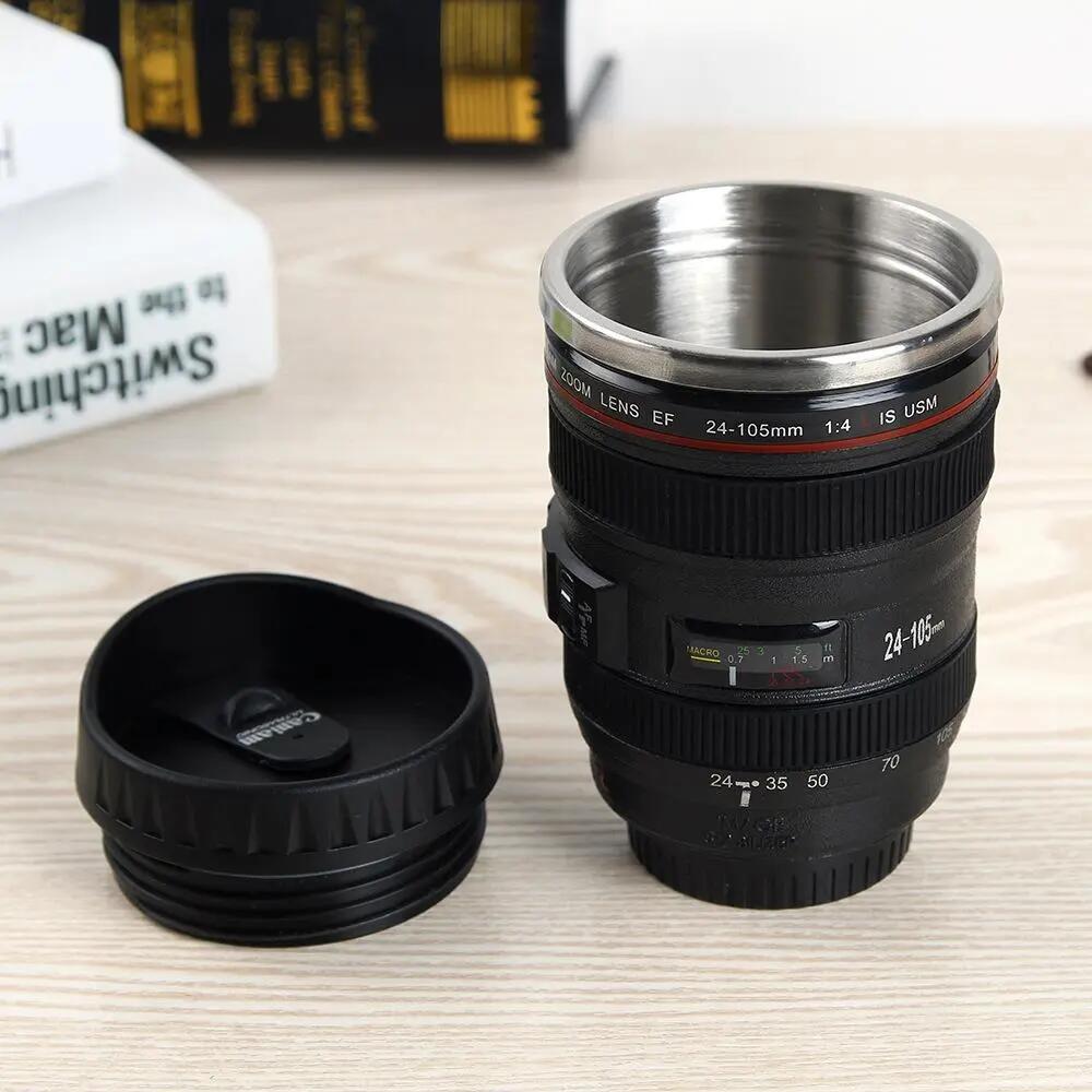 Mug isotherme inox motif objectif appareil photo, 400 ml 4/4