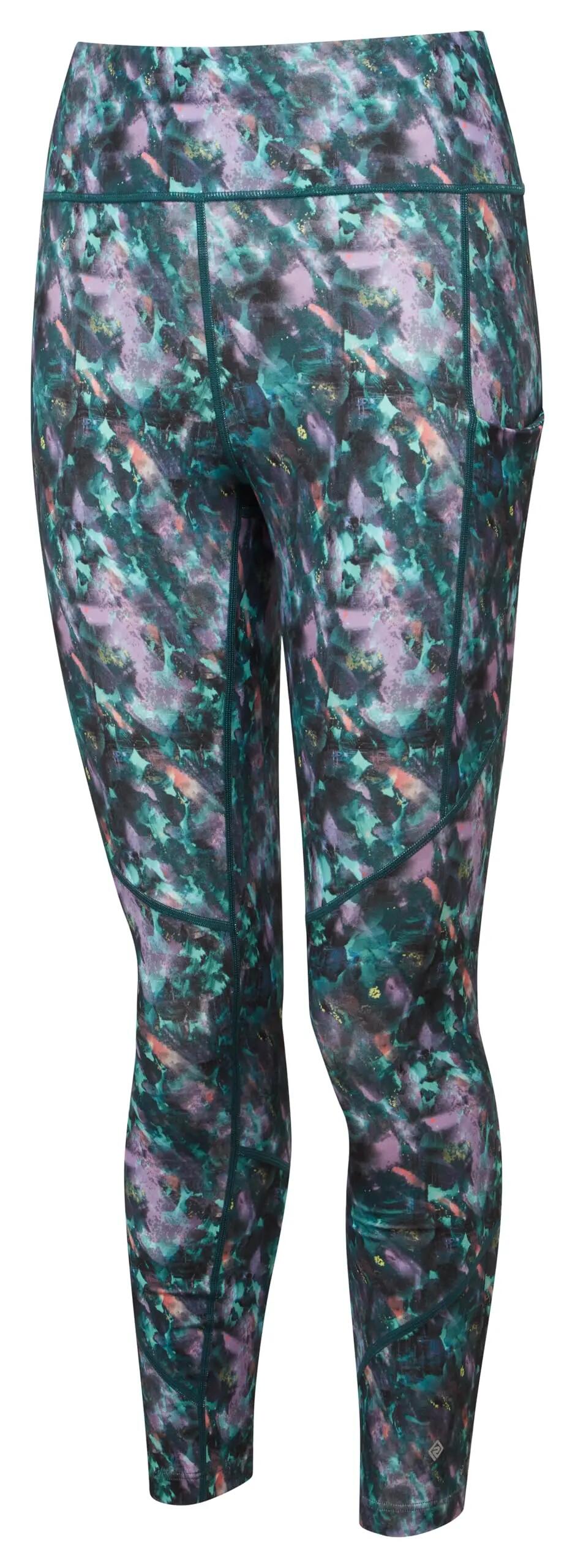 Collant court de running femme Tech Crop Multi Flora 1/1