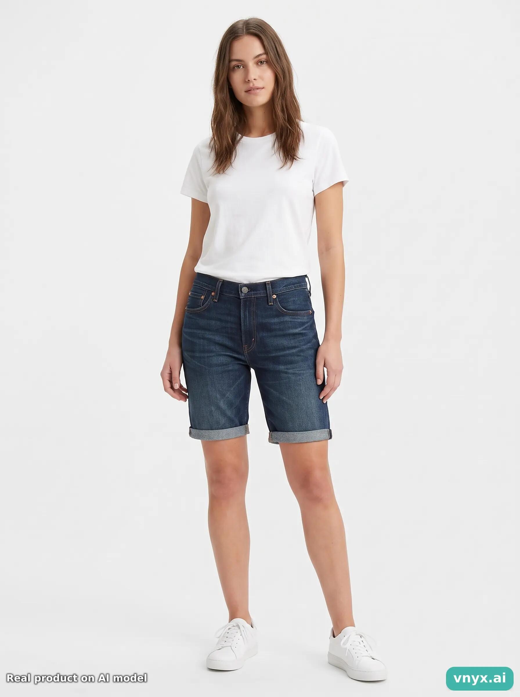Second Life - Vintage Levi's Dark Blue Shorts Women 36 6/6