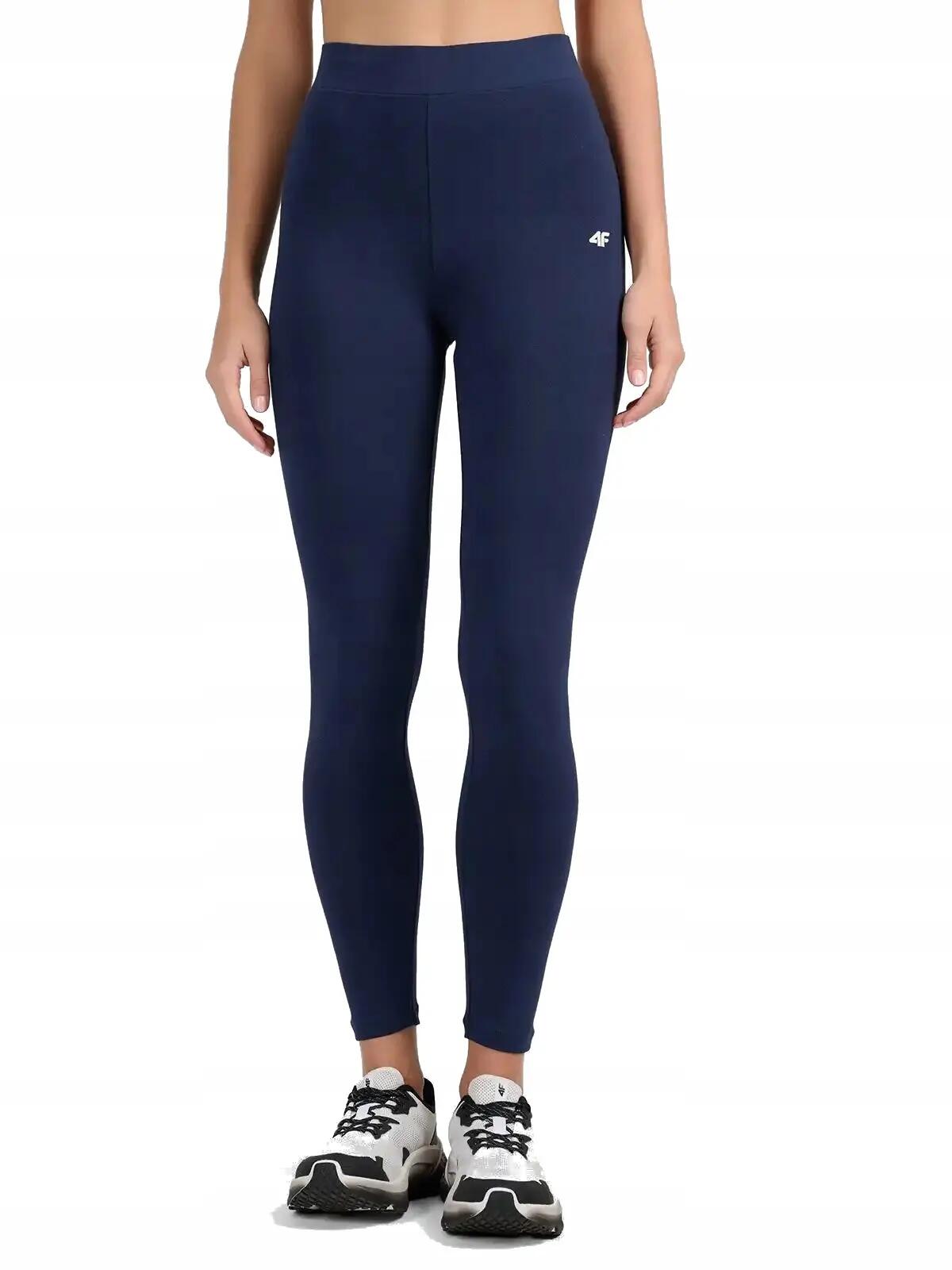 Damskie legginsy bawełniane 4F F296 4/5
