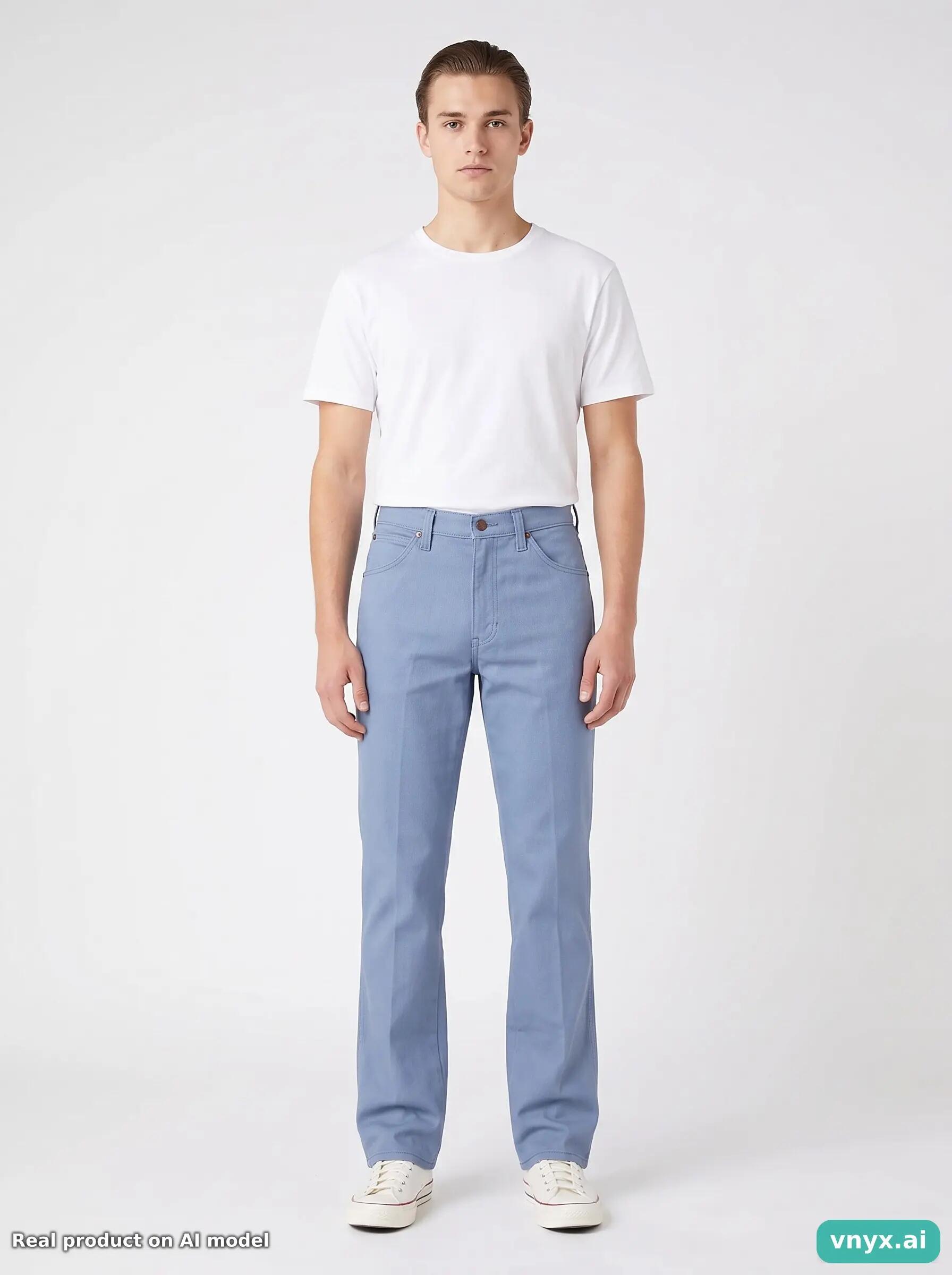 Second Life - Vintage Wrangler Light Indigo Jeans Men 26 L34 6/6