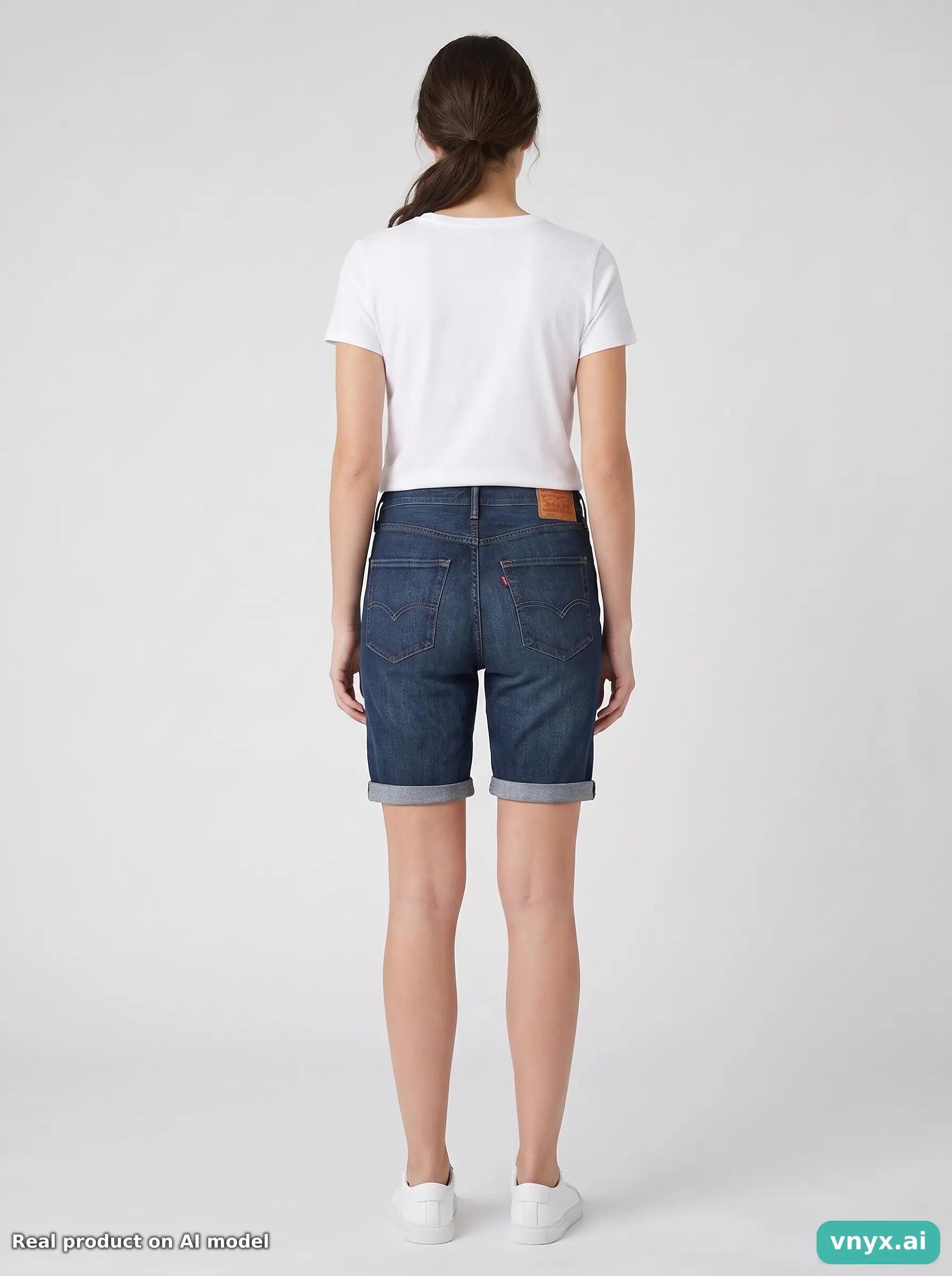 Second Life - Vintage Levi's Dark Blue Shorts Women 36 4/6