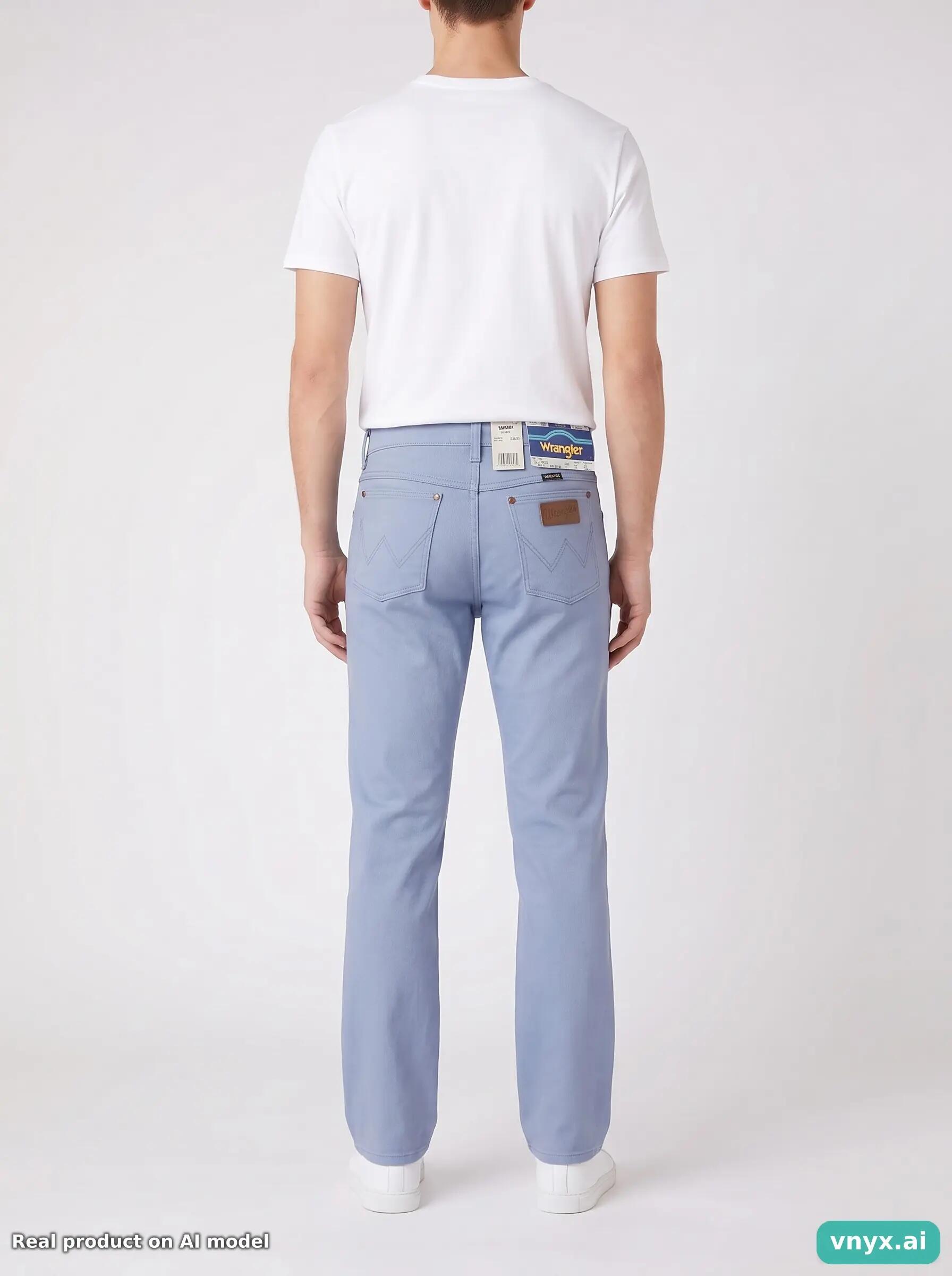 Second Life - Vintage Wrangler Light Indigo Jeans Men 26 L34 4/6